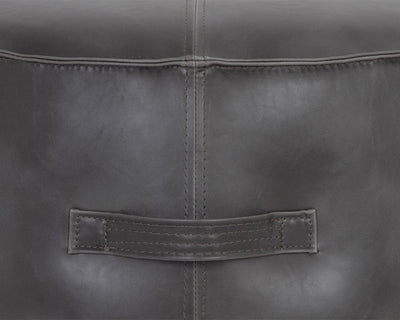 faux leather ottoman