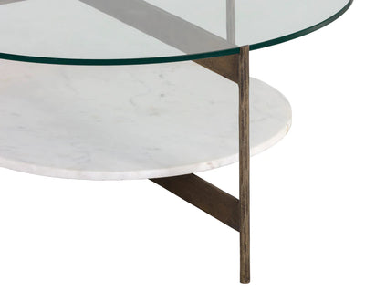 modern design round glass coffee table