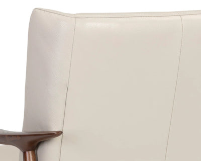 Azella Leather Lounge Chair - Manchester Stone