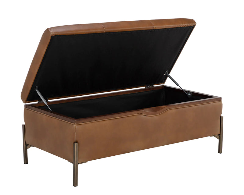 Luxury leather design storage bench buy now