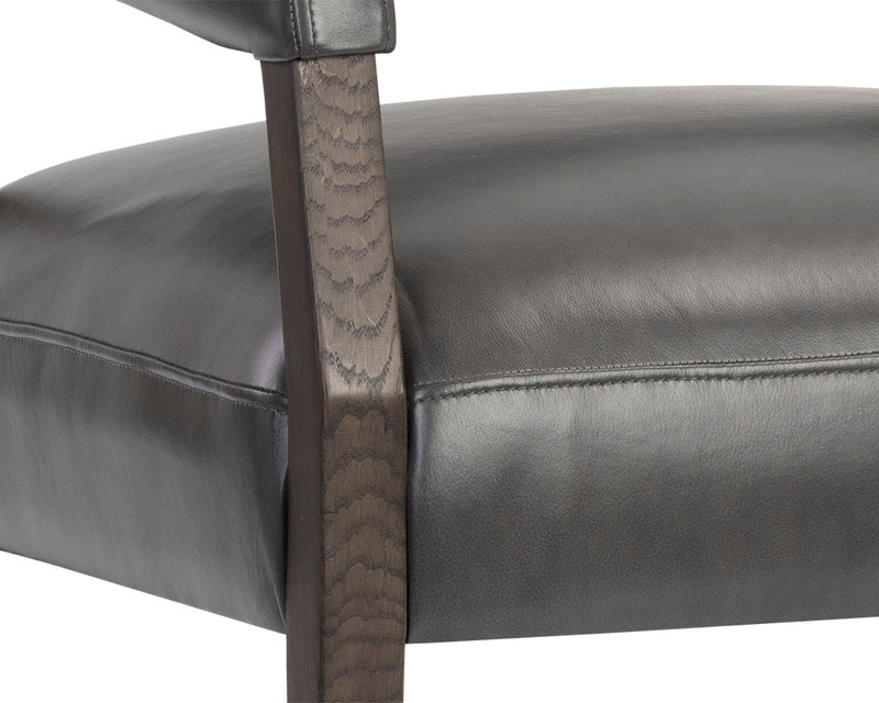 PB-06CAR Leather Accent Chair - Genuine Leather