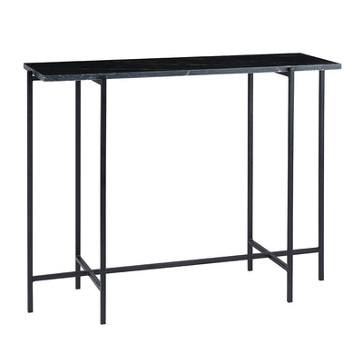 shop black marble console table