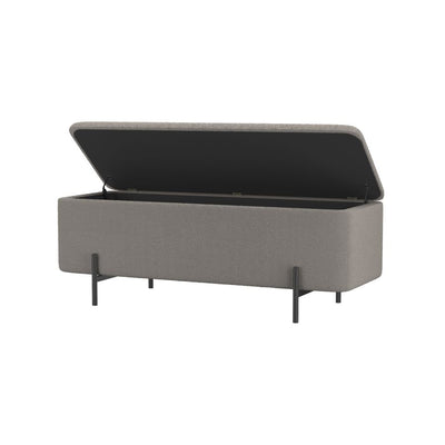 High-quality rectangular with wide spacious storage ottoman.