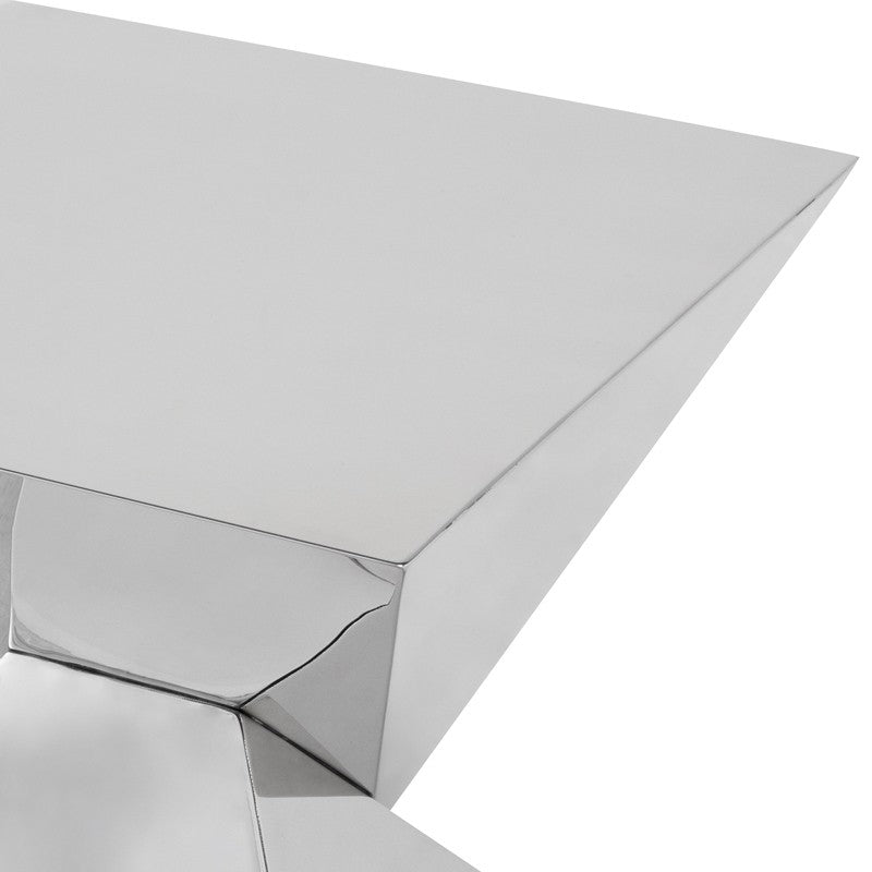 Nuevo HGSX245 Giza Steel Side Table- Polished