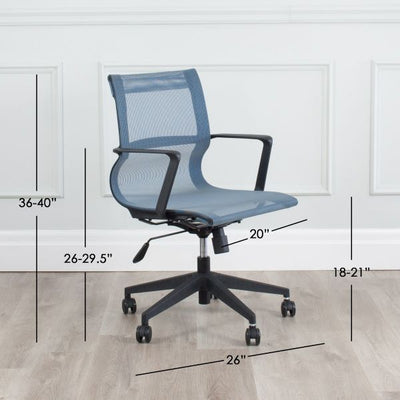 PB-20  Office Mesh Chair - Low Back Nylon Frame N0239