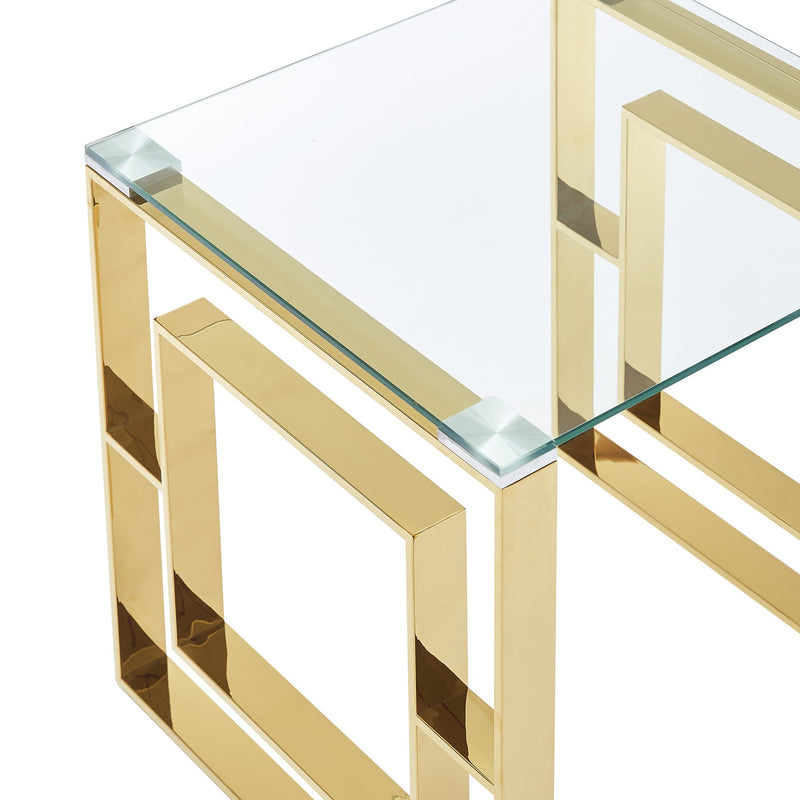 luxurious glass coffee table