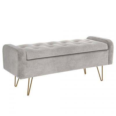Durable and Luxurious Storage Ottoman Gold Legs