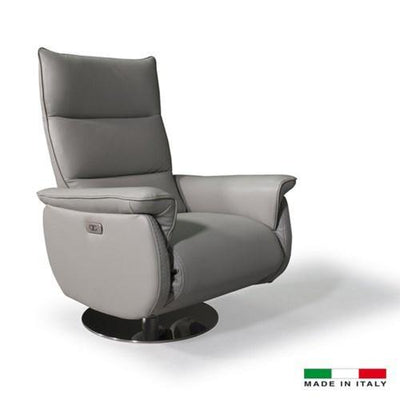 Ergonimically Battery design Leather Recliner 