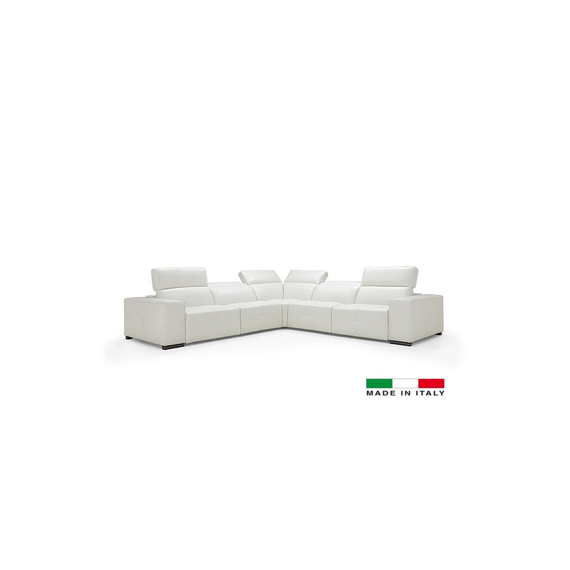 Italian Leather Sectional With 3 Power Recliners