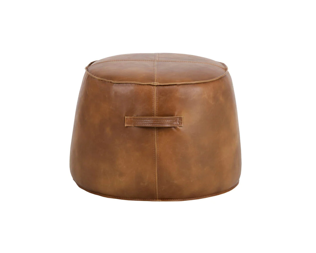 faux leather ottoman