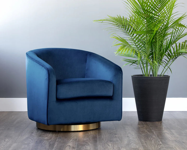 PB-06HAZ Velvet Swivel Chair