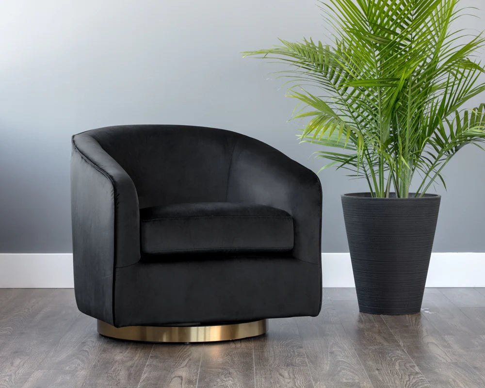 PB-06HAZ Velvet Swivel Chair