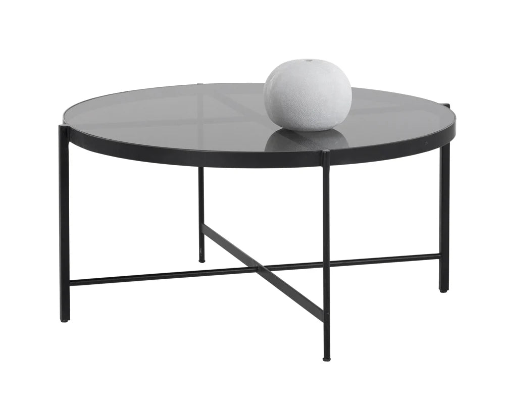 PB-06WIL Glass Round Coffee Table - 36.50D