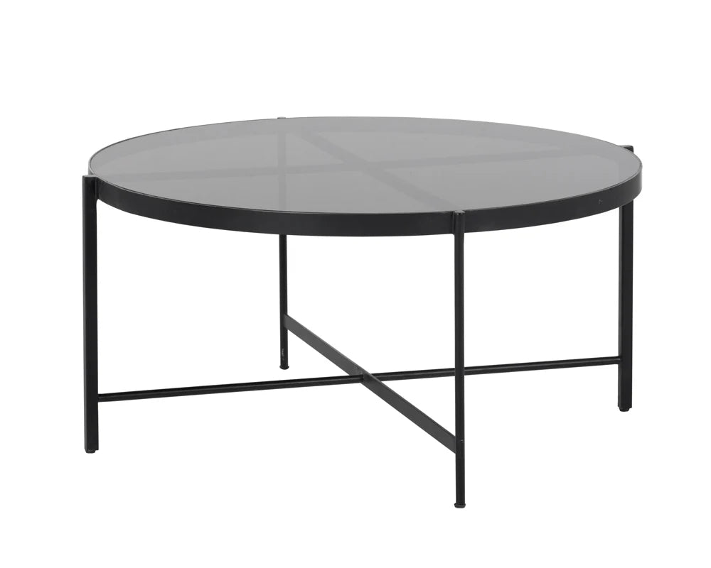 PB-06WIL Glass Round Coffee Table - 36.50D