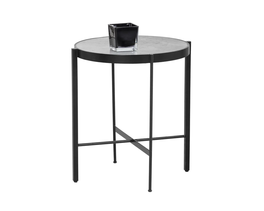 PB-06WIL Marble Round End Table -20"D