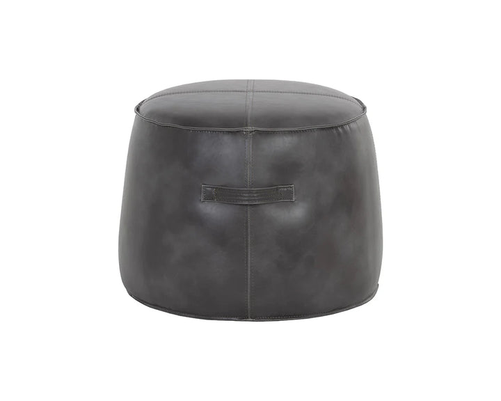 faux leather ottoman