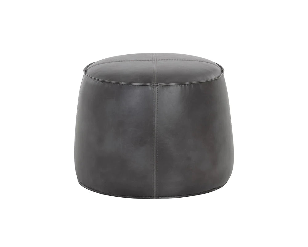 faux leather ottoman