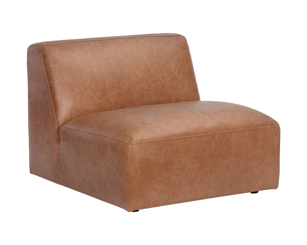 PB-06WAT Modular Leather Armless Chair