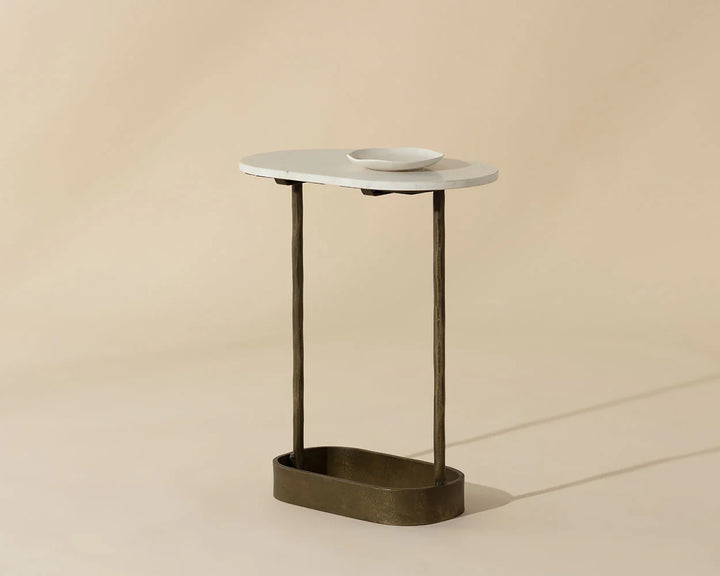 PB-06EDE End Table  - Marble Top