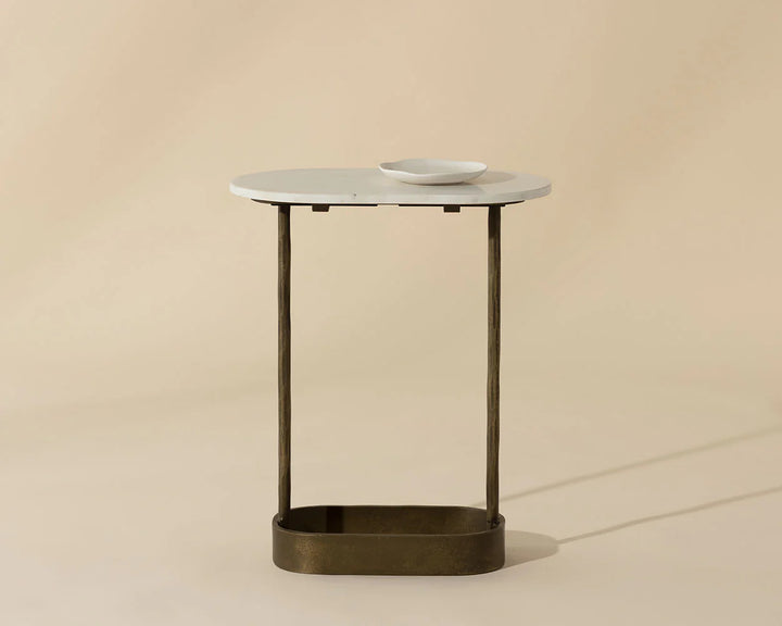 PB-06EDE End Table  - Marble Top