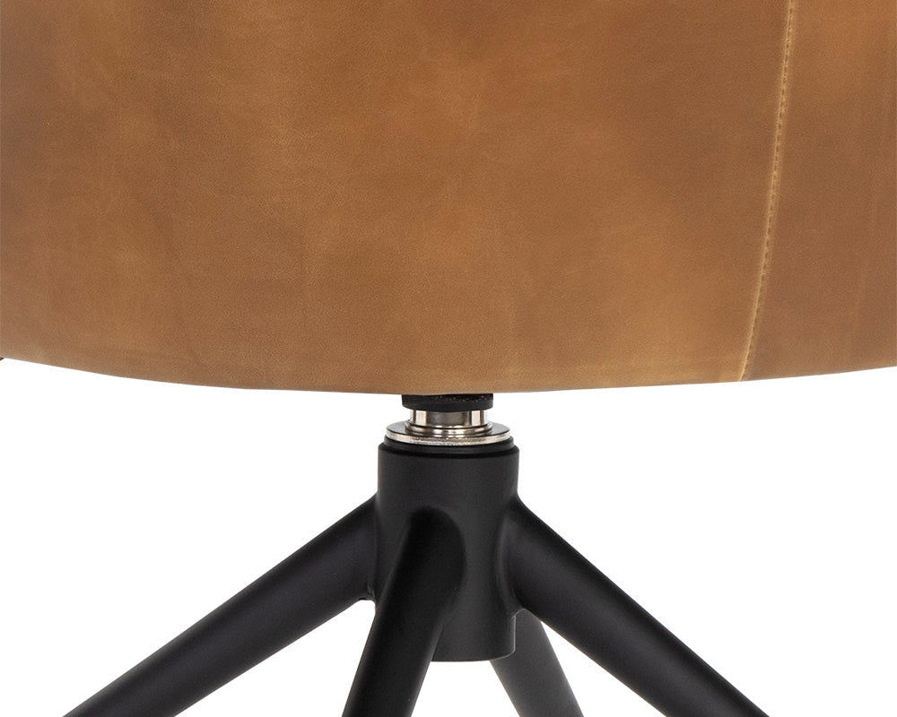 PB-06BRE Swivel Chair- Faux Leather