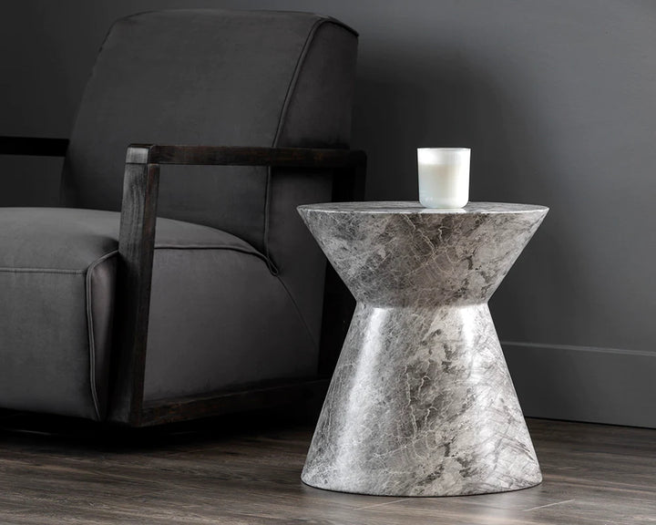 PB-06AST End Table -17.75D Marble Look