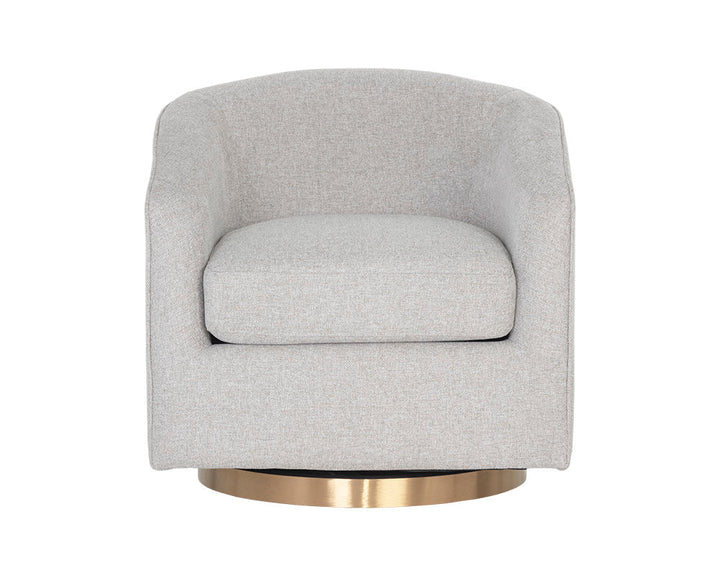 PB-06HAZ Velvet Swivel Chair - Heather Grey