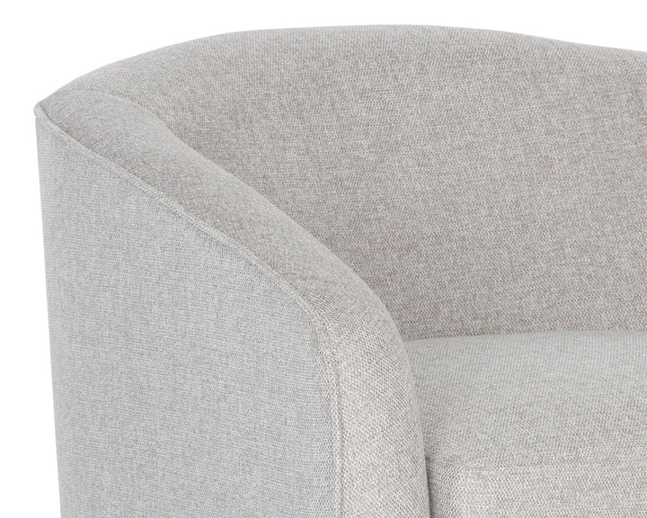 PB-06HAZ Velvet Swivel Chair - Heather Grey