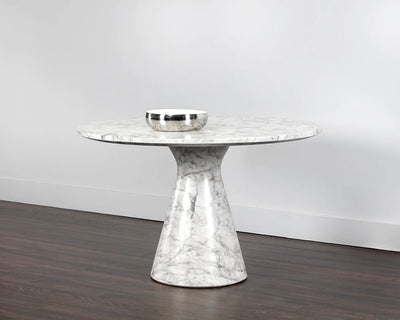 PB-06SHEL Dining Table- Marble Look -47"D
