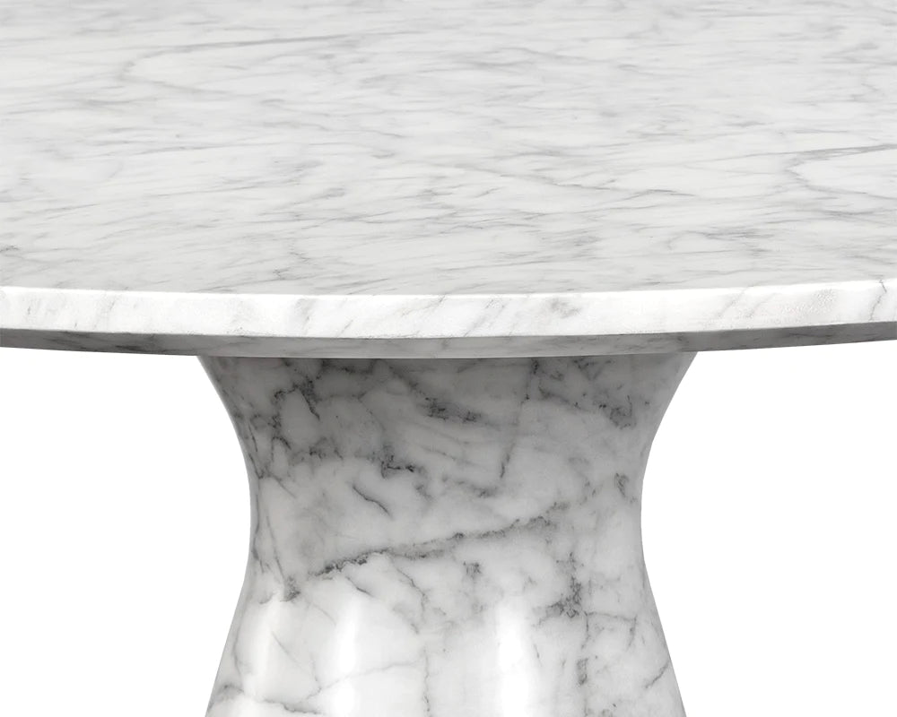 PB-06SHEL Dining Table- Marble Look -47"D