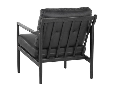 PB-06GIL Leather Lounge Chair  - Black