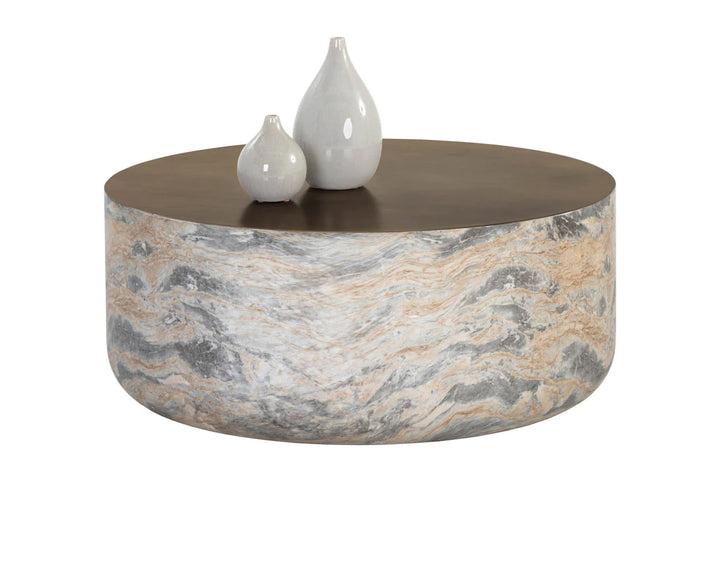 PB-06DIA Coffee Table- Marble Look