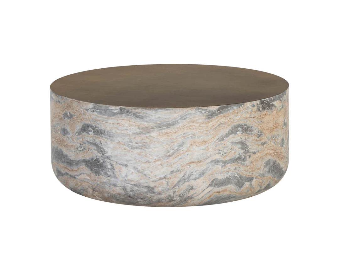 PB-06DIA Coffee Table- Marble Look