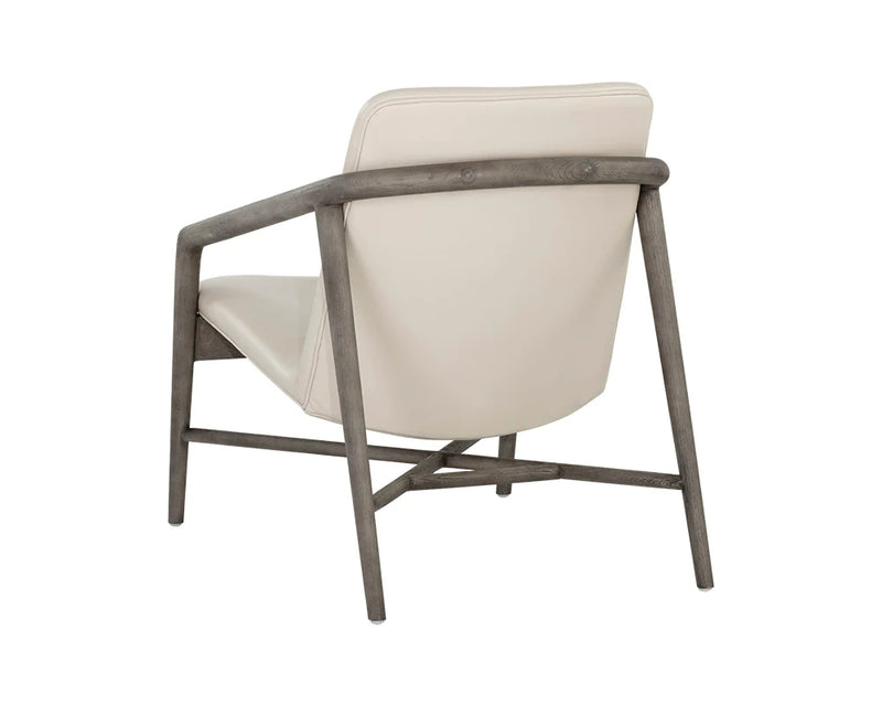 PB-06CIN Leather  Lounge Chair- Light Grey