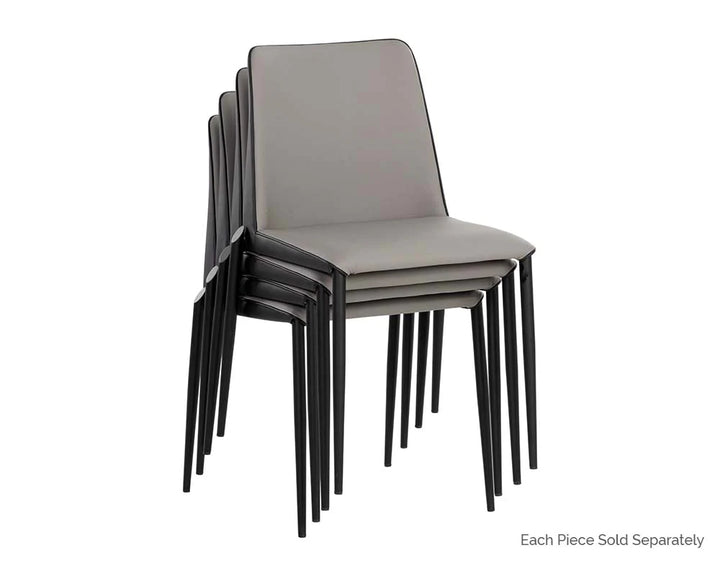 PB-06REN Stackable Side Chair- Black (SET OF 2)