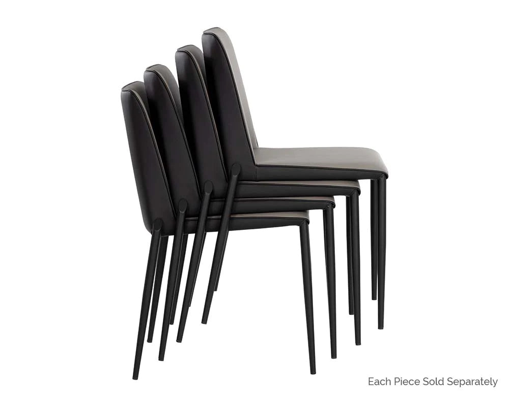 PB-06REN Stackable Side Chair- Black (SET OF 2)