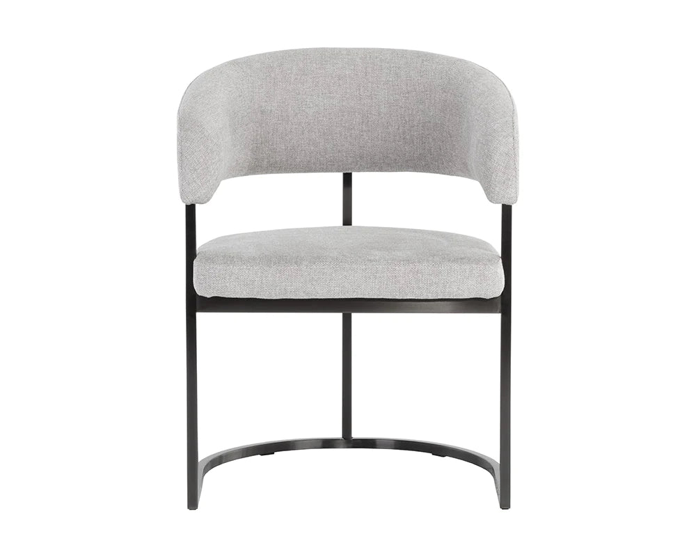 PB-06MAR Dining Armchair - Gunmetal