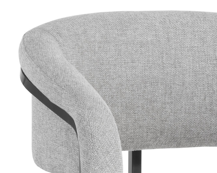 PB-06MAR Dining Armchair - Gunmetal