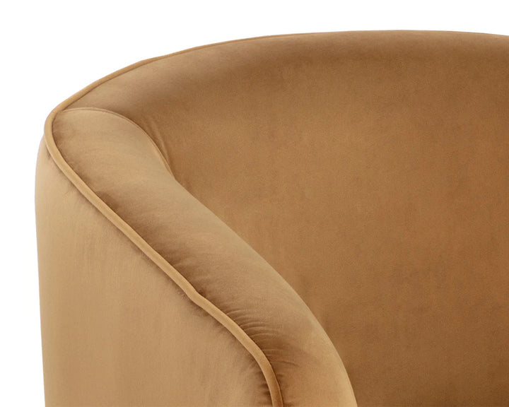 PB-06HAZ Velvet Swivel Chair - Dark Bronze