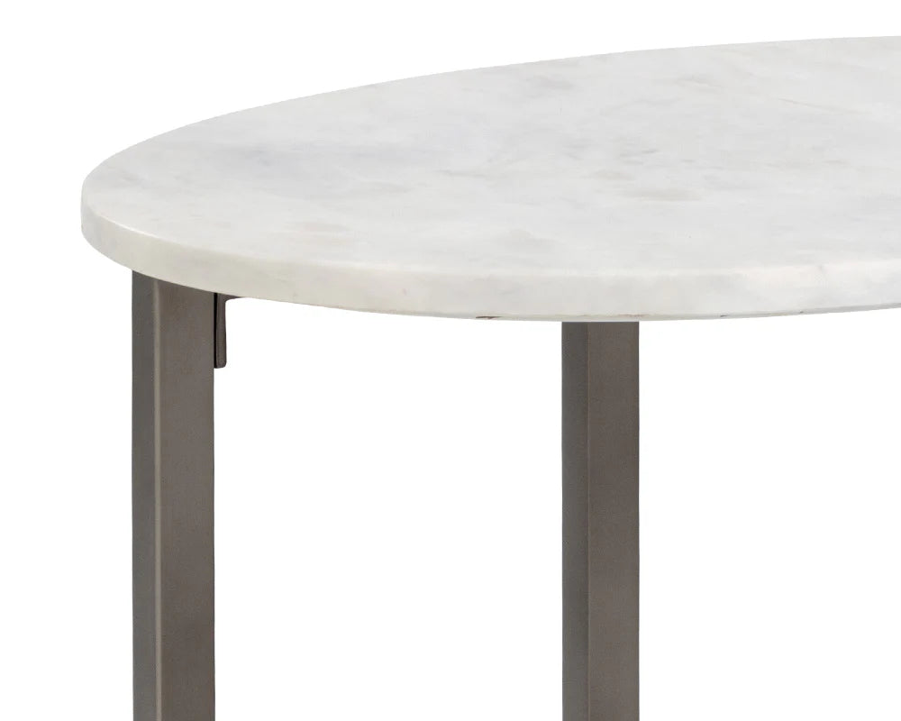 PB-06KIA Marble Oval End Table