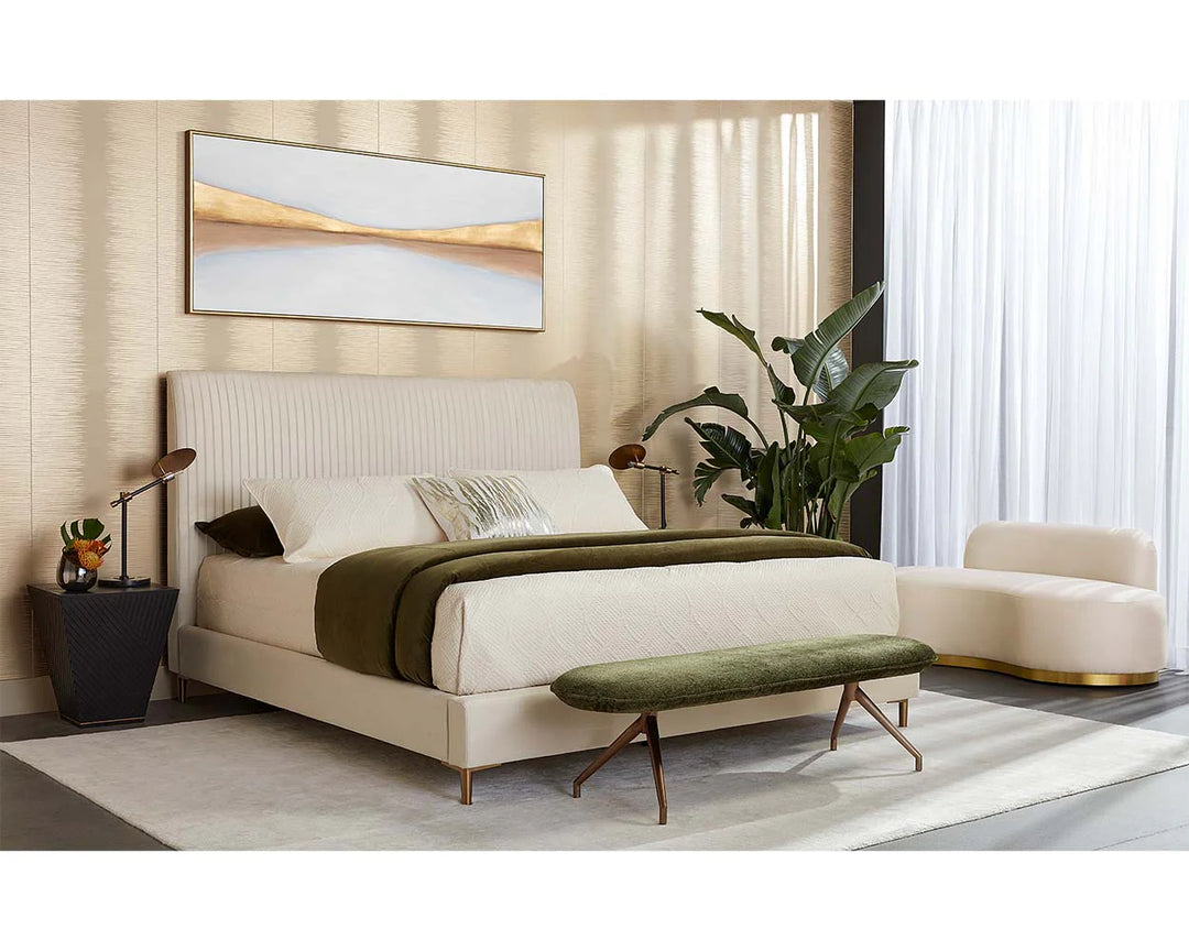 elegant Harris upholstered bed