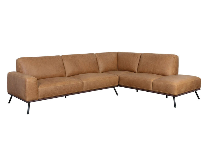 PB-06BRA Leather Sectional-RHF