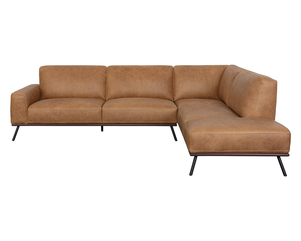 PB-06BRA Leather Sectional-RHF