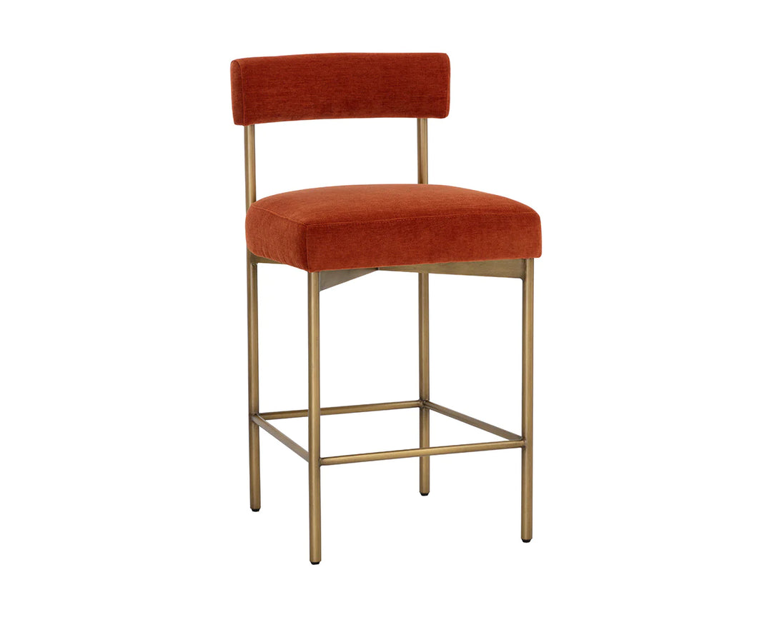 PB-06SEN  Counter Stool- Antique Brass