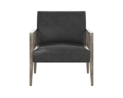 PB-06EAR Leather Lounge Chair - Ash Grey