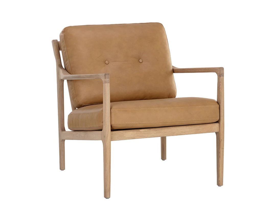 PB-06GIL Leather Lounge Chair  - Sahara Camel