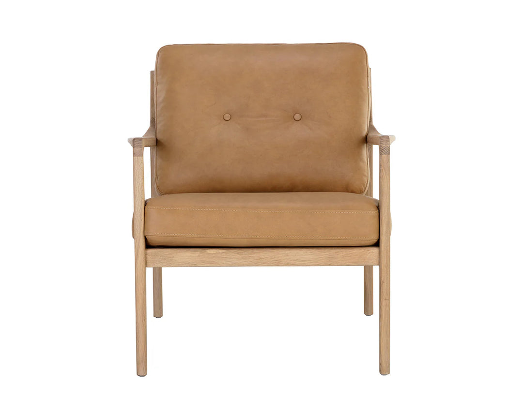 PB-06GIL Leather Lounge Chair  - Sahara Camel