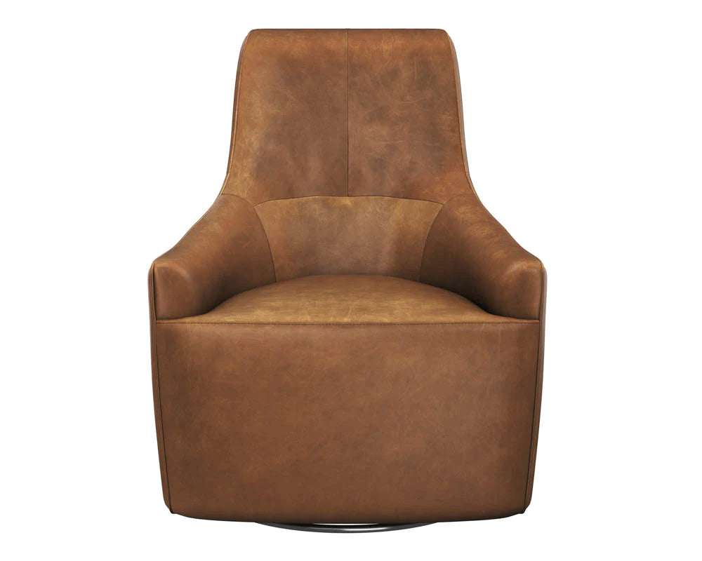 PB-06CAR  Leather Swivel Chair- Bovine Leather