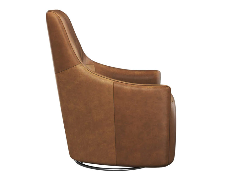 PB-06CAR  Leather Swivel Chair- Bovine Leather