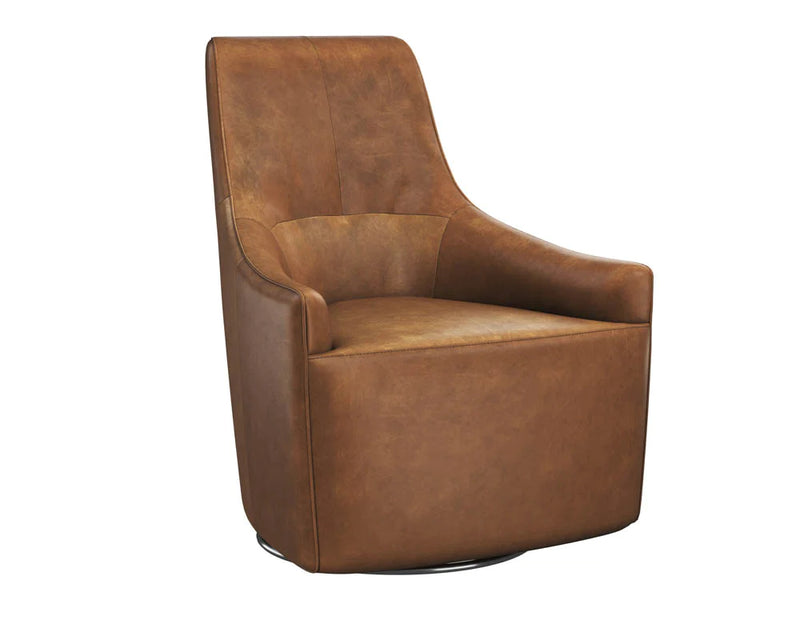 PB-06CAR  Leather Swivel Chair- Bovine Leather